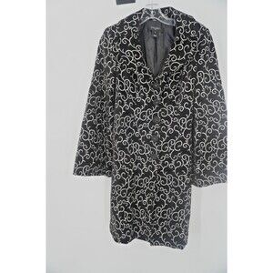 Vintage Nine West Women 's Size 4 Black Damask Siren Aesthetic Corpcore Jacket